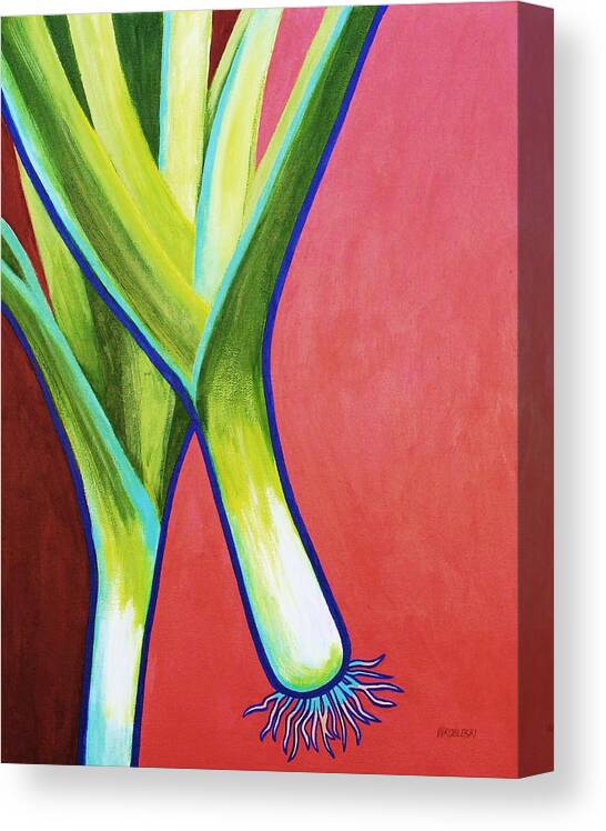 Food Canvas Print featuring the painting Roots 5 by Peggy Wrobleski