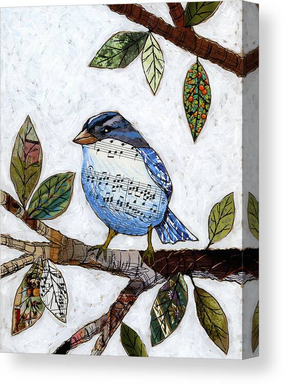 Birds Canvas Print featuring the painting Songbird by Amy Giacomelli