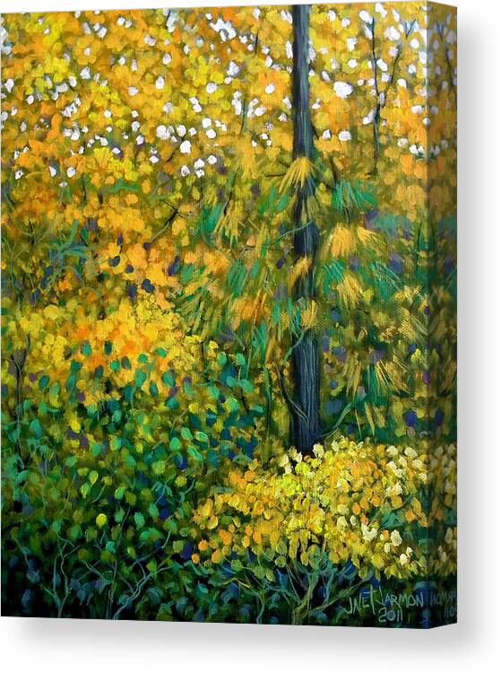 Landscape Canvas Print featuring the painting Southern Woods by Jeanette Jarmon