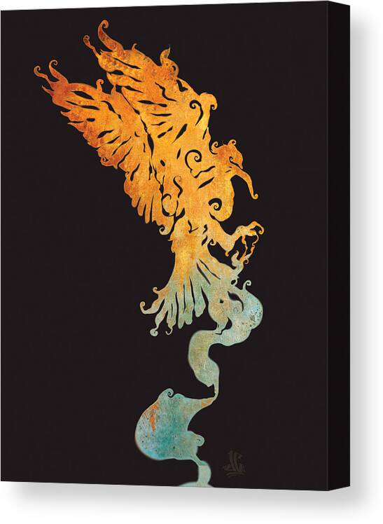 Bird Canvas Print featuring the digital art Spirit Bird by Jayson Green