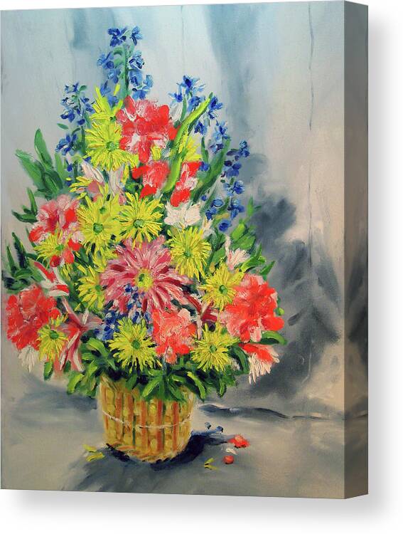 Flower Canvas Print featuring the painting Spring Flowers by James Flynn