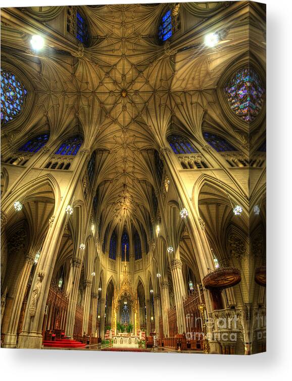Art Canvas Print featuring the photograph St Patrick's Cathedral - New York by Yhun Suarez
