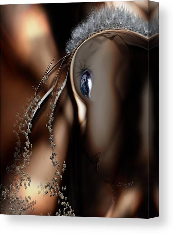 Stare Back Canvas Print featuring the digital art Stare Back by Steve Sperry