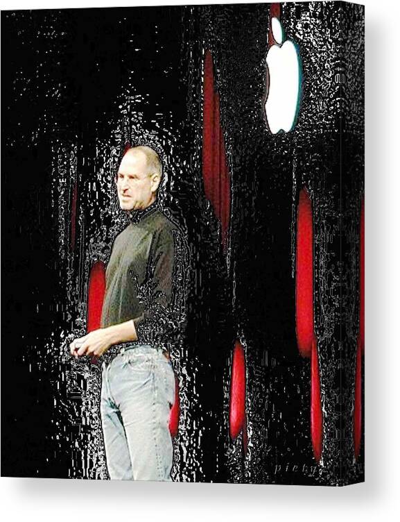Steve Jobs Canvas Print featuring the mixed media Steve Jobs 4 by Piety Dsilva