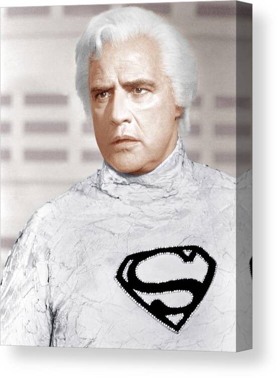 1970s Portraits Canvas Print featuring the photograph Superman, Marlon Brando, 1978 by Everett