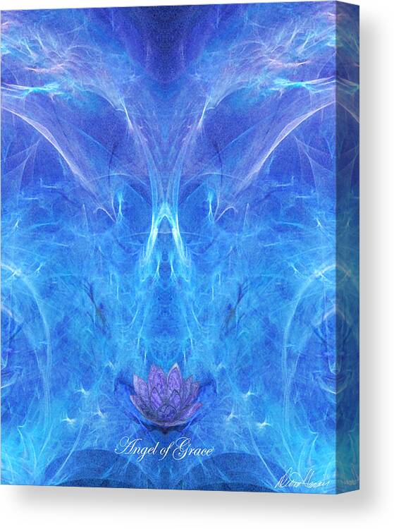 Angel Canvas Print featuring the digital art The Angel of Grace by Diana Haronis