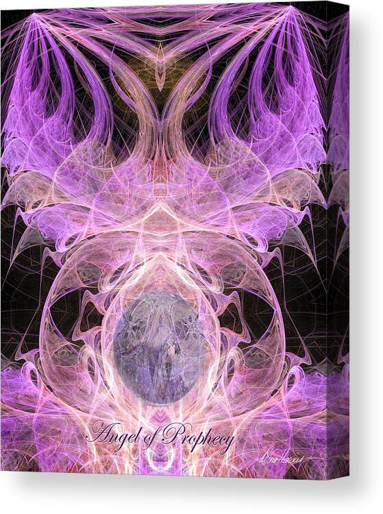 Angel Canvas Print featuring the digital art The Angel of Prophecy by Diana Haronis