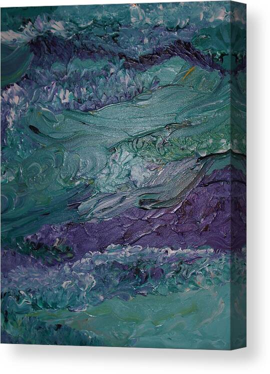 Purple Canvas Print featuring the painting This and That by Kristine Bogdanovich