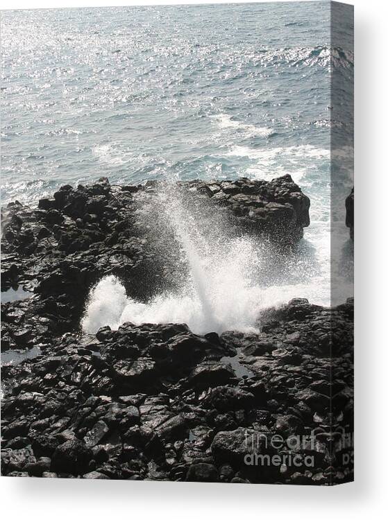 Tide Canvas Print featuring the photograph Tidal Spike by Anthony Trillo