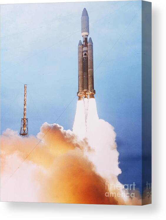 Transport Canvas Print featuring the photograph Titan Iv Rocket by Science Source