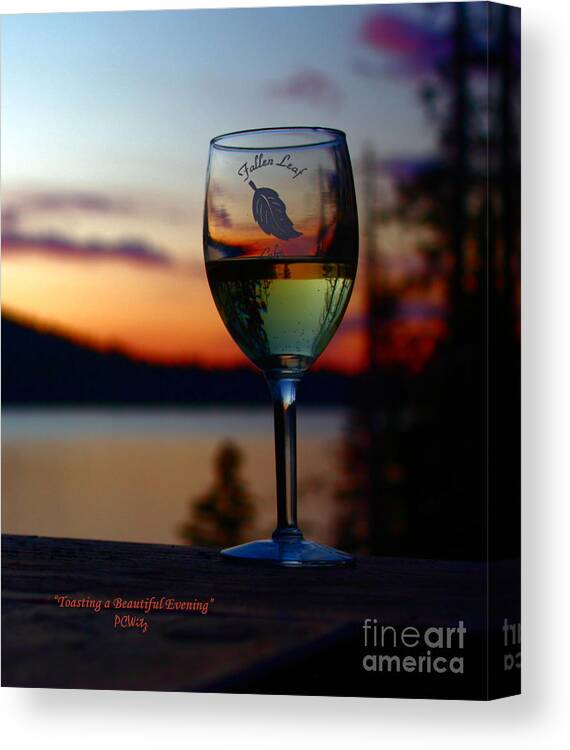Toasting A Beautiful Evening Canvas Print featuring the photograph Toasting a Beautiful Evening by Patrick Witz