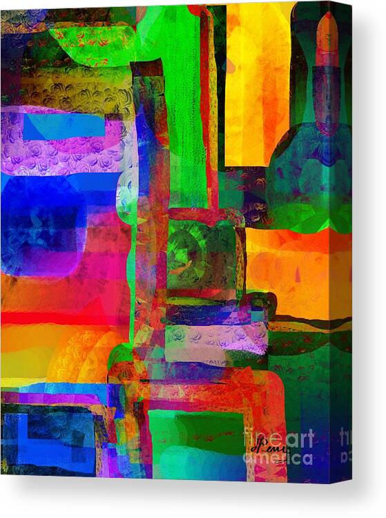 Abstract Art Prints Canvas Print featuring the digital art Treasure by D Perry