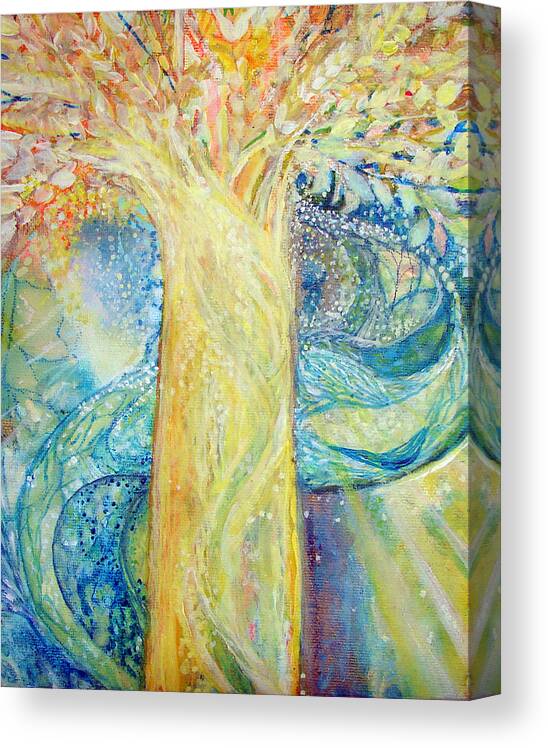  Canvas Print featuring the painting Tree of Light by Ashleigh Dyan Bayer