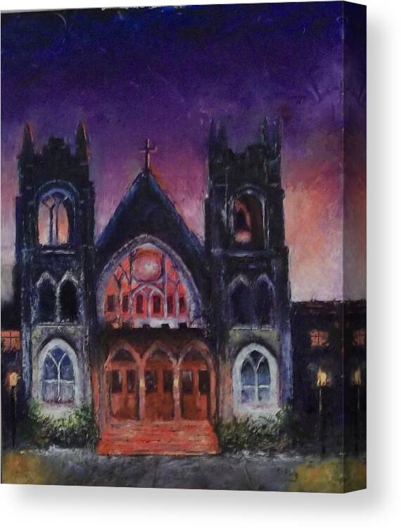 Church Canvas Print featuring the painting Untitled by Stephen King