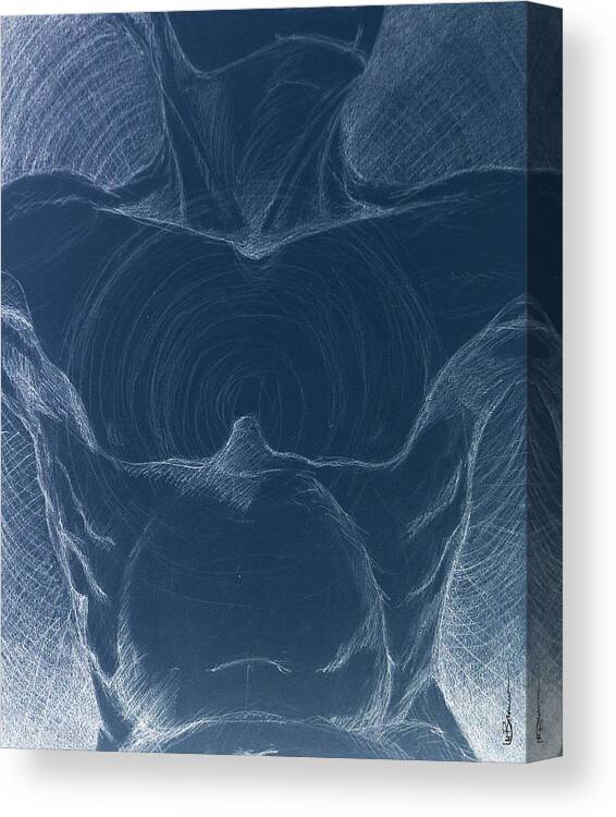 Spirit Canvas Print featuring the drawing XRay of the Spirit by Leslie M Browning