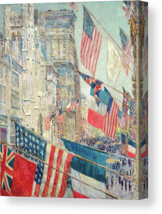 Childe Hassam Canvas Print featuring the painting Allies Day - May 1917 #2 by Childe Hassam