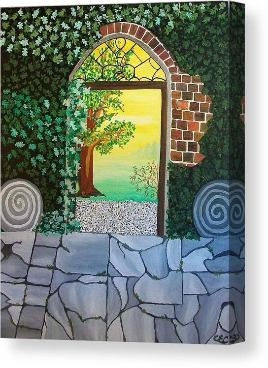 Painting Canvas Print featuring the painting Arthurs Gate #1 by Carolyn Cable