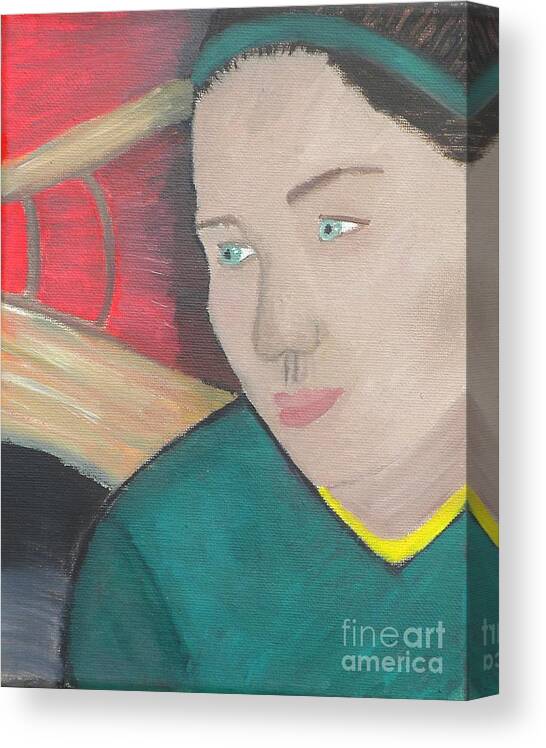 Woman Canvas Print featuring the painting Love Me #1 by Kristen Diefenbach