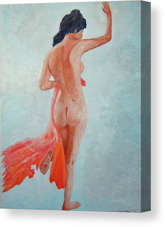Nude Canvas Print featuring the painting Nude #1 by William Bowers