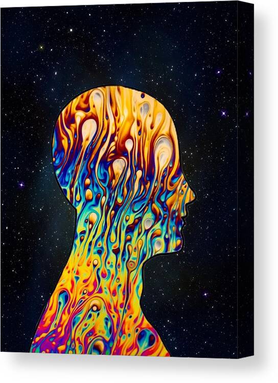  Canvas Print featuring the photograph Trippy Head #1 by Trippy Edits