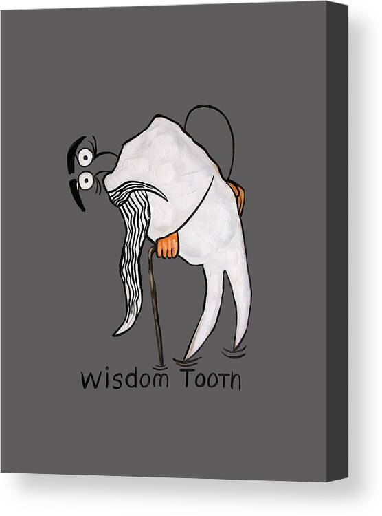  Wisdom Tooth T-shirts Canvas Print featuring the painting Wisdom Tooth by Anthony Falbo