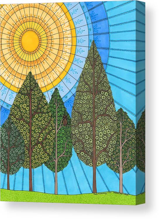 Spring Canvas Print featuring the drawing Yearning For Spring #1 by Pamela Schiermeyer