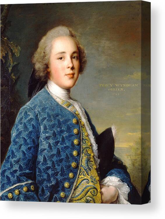 Jean-marc Nattier Canvas Print featuring the painting Young Boy Percy Wyndham #1 by MotionAge Designs