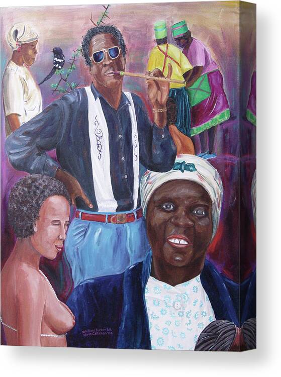 Zulu Canvas Print featuring the painting Zulu Blues #1 by Kevin Callahan