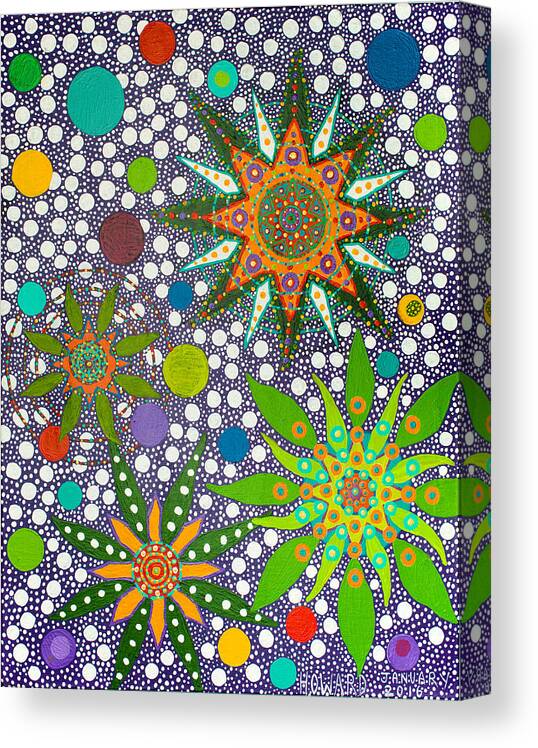 Aboriginal Canvas Print featuring the painting Ayahuasca Vision #10 by Howard Charing