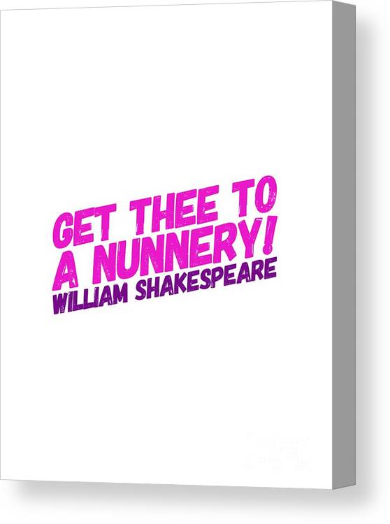 William Canvas Print featuring the digital art William Shakespeare, Insults and Profanities #14 by Esoterica Art Agency