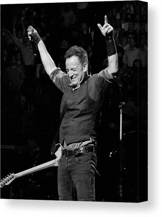  Canvas Print featuring the photograph Bruce Springsteen #2 by Jeff Ross