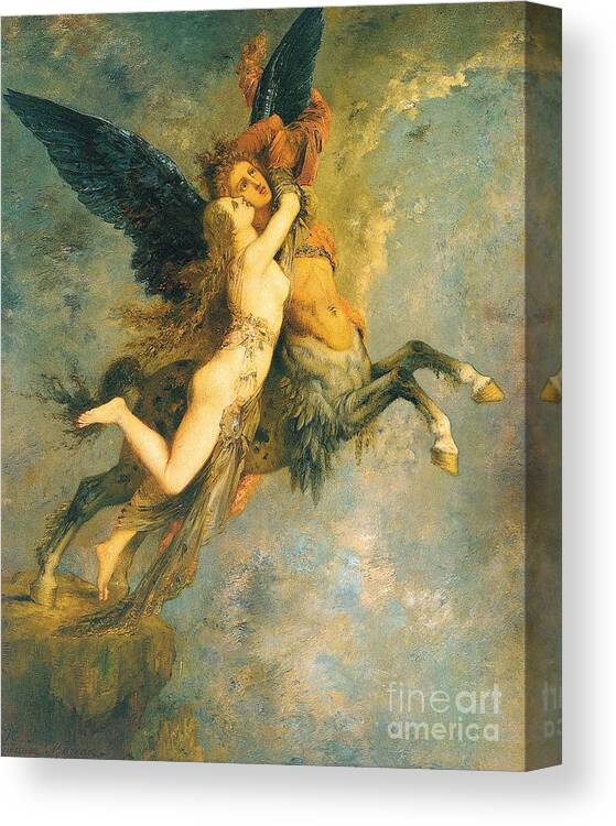 The Chimera Canvas Print featuring the painting The Chimera by Gustave Moreau