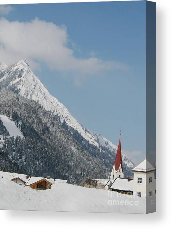 Nature Canvas Print featuring the photograph View To The Alpes Germany #2 by Valia Bradshaw
