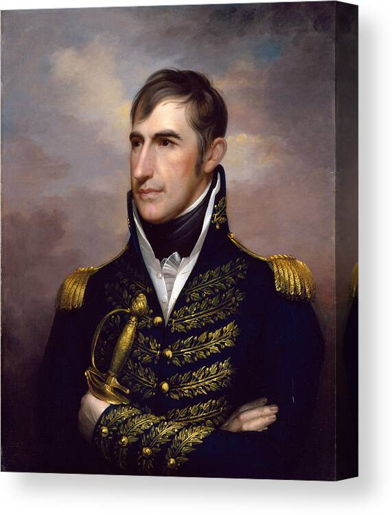 Rembrandt Peale Canvas Print featuring the painting William Henry Harrison #2 by Rembrandt Peale