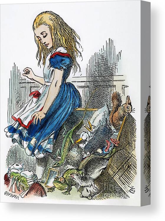 1865 Canvas Print featuring the painting Alice In Wonderland #25 by Granger