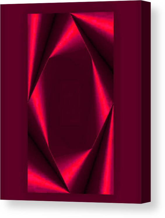 Pink Canvas Print featuring the digital art Untitled #28 by Mary Russell