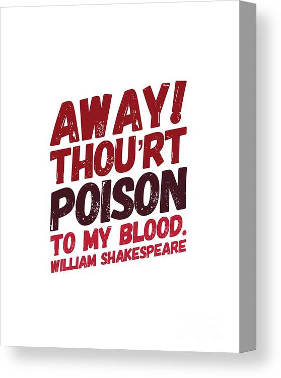William Canvas Print featuring the digital art William Shakespeare, Insults and Profanities #28 by Esoterica Art Agency