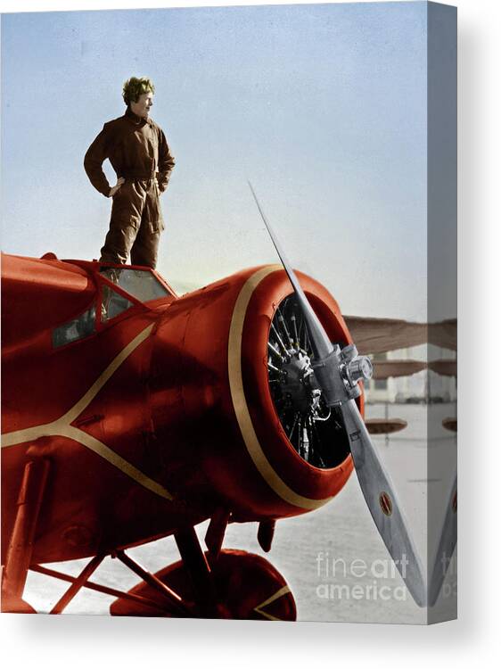 1932 Canvas Print featuring the photograph Amelia Earhart #4 by Granger