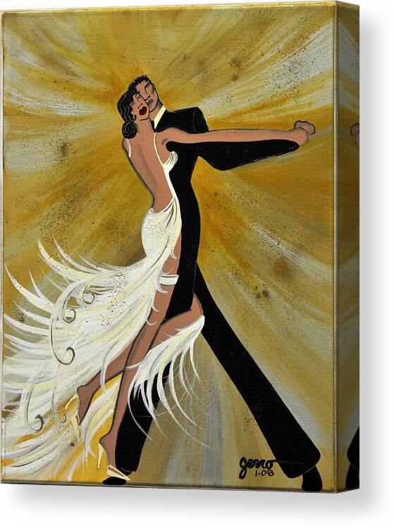 Ballroom Canvas Print featuring the painting Ballroom Dance #2 by Helen Gerro