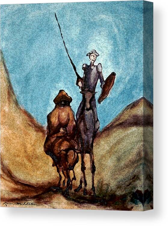 Don Quixote Canvas Print featuring the painting Don Quixote #3 by Kevin Middleton