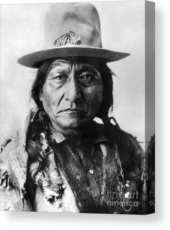 19th Century Canvas Print featuring the photograph Sitting Bull #1 by Granger