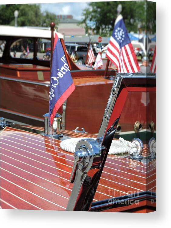 Boat Canvas Print featuring the photograph Chris Craft Runabout #1 by Neil Zimmerman