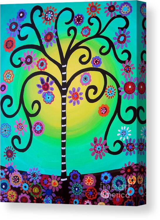 Tree Canvas Print featuring the painting Tree Of Life #4 by Pristine Cartera Turkus