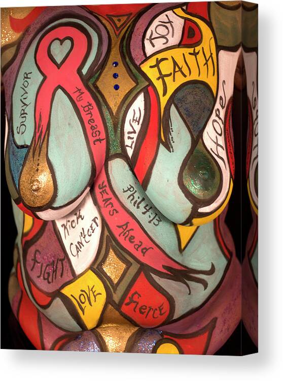 Hadassah Greater Atlanta Canvas Print featuring the photograph 6. Rebecca Salcedo, Artist, 2018 by Best Strokes - Formerly Breast Strokes - Hadassah Greater Atlanta