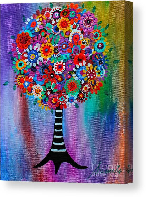 Angel Canvas Print featuring the painting Tree Of Life #76 by Pristine Cartera Turkus
