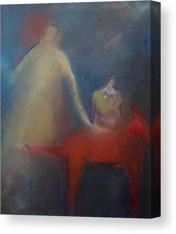 Oil Painting Canvas Print featuring the painting A blending of lives by Suzy Norris