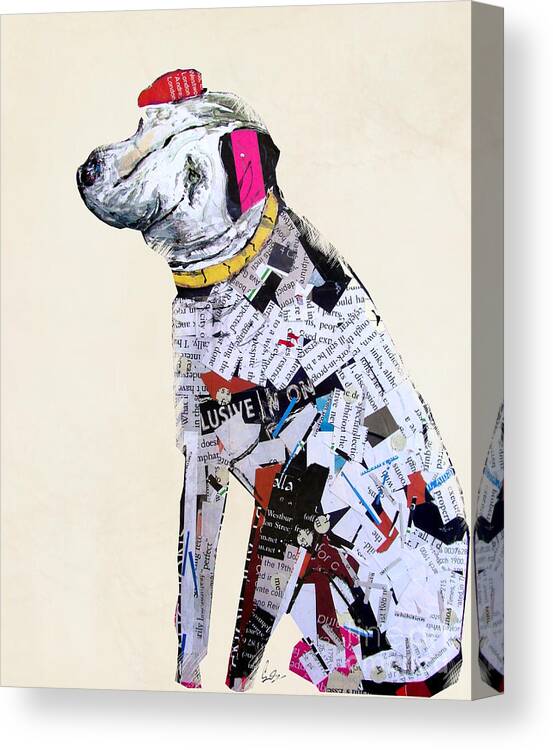 Dogs Canvas Print featuring the painting A Dog Life by Bri Buckley