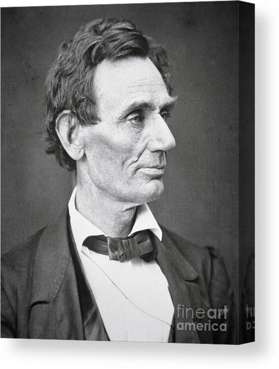 Abraham Lincoln Canvas Print featuring the photograph Abraham Lincoln by Alexander Hesler