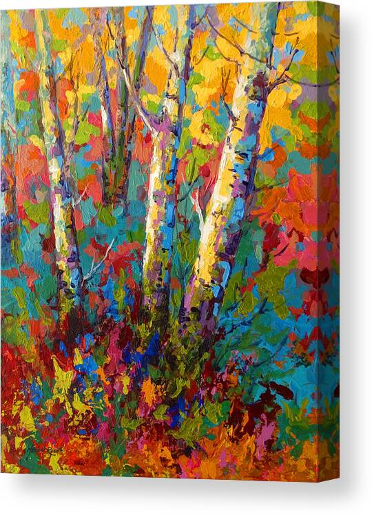 Trees Canvas Print featuring the painting Abstract Autumn II by Marion Rose