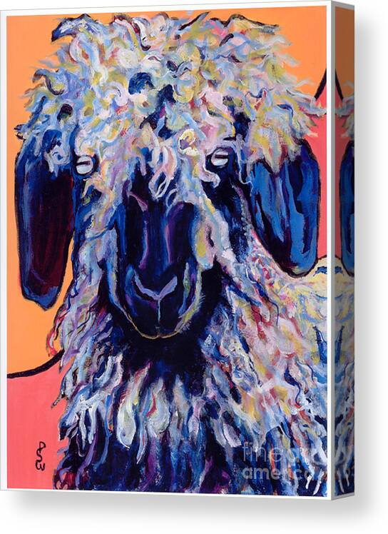 Goat Print Canvas Print featuring the painting Adelita  by Pat Saunders-White